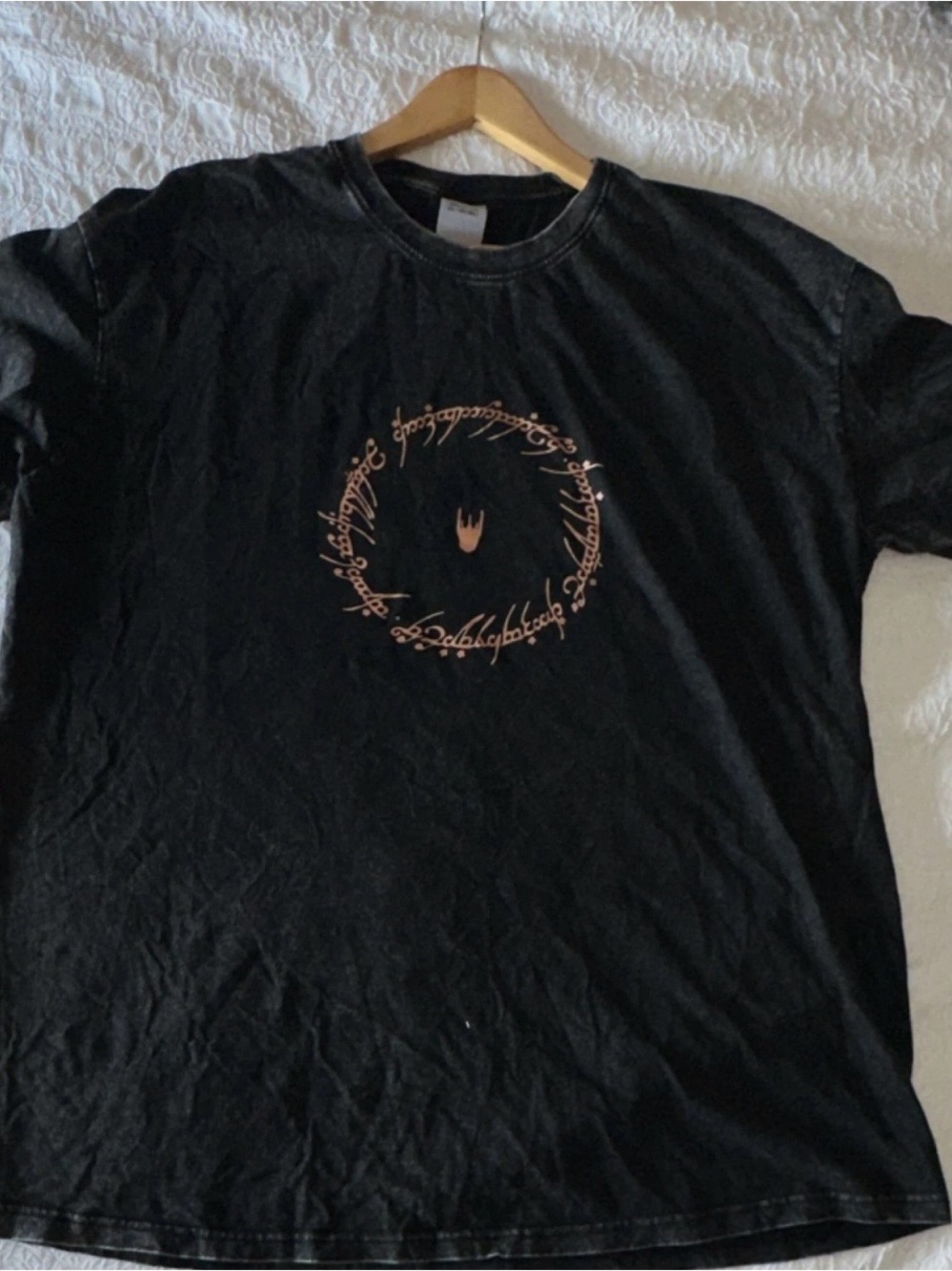 Lord of the Rings Graphic print Black 100% Cotton Crew Neck 2xl